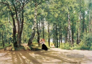 im Sommerhaus 1894 klassische Landschaft Ivan Ivanovich Bäume Ölgemälde